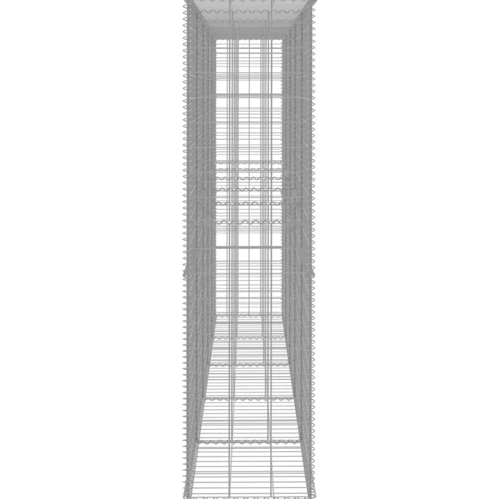 vidaXL Muro de gaviones con cubierta acero galvanizado 300x50x200 cm