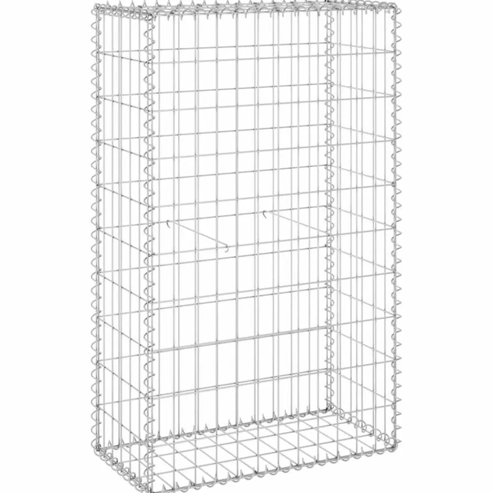 vidaXL Muro de gaviones con cubiertas acero galvanizado 60x30x100 cm Online