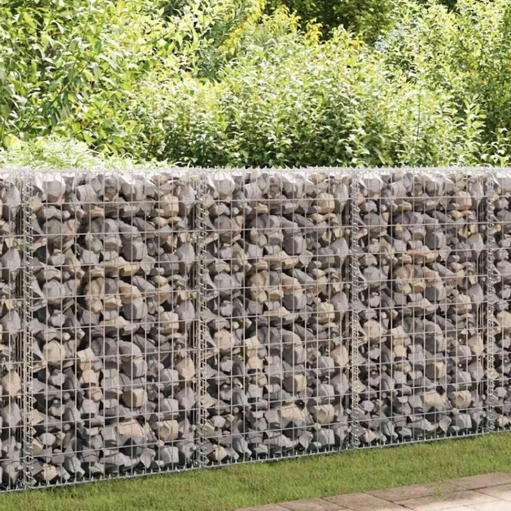 vidaXL Muro de gaviones con cubiertas acero galvanizado 60x30x100 cm Online
