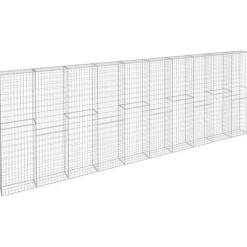 vidaXL Muro de gaviones con cubiertas acero galvanizado 600x30x200 cm New