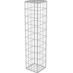 vidaXL Vallas De Jardín-Muro de gaviones con cubiertas acero galvanizado 20x20x100 cm