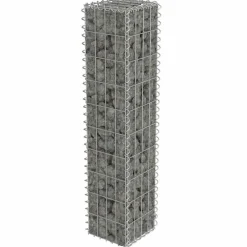 vidaXL Vallas De Jardín-Muro de gaviones con cubiertas acero galvanizado 20x20x100 cm