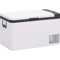 vidaXL Nevera con asa PP y PE negro y blanco 25 L Online