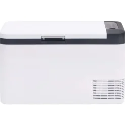 vidaXL Nevera con asa PP y PE negro y blanco 25 L Online