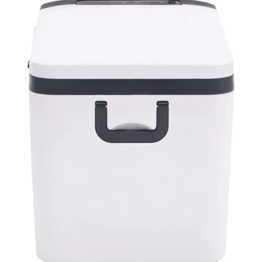 vidaXL Nevera con asa PP y PE negro y blanco 25 L Online