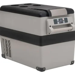 vidaXL Cocina Y Comedor-Nevera con asa PP y PE negro y gris 55 L