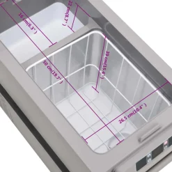 vidaXL Cocina Y Comedor-Nevera con asa PP y PE negro y gris 55 L