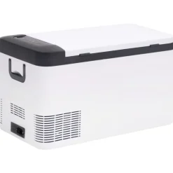 vidaXL Cocina Y Comedor-Nevera con asa y adaptador PP y PE negro y blanco 25 L