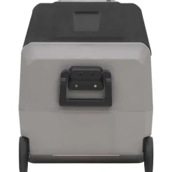 vidaXL Cocina Y Comedor-Nevera con ruedas y asa PP Y PE negro y gris 50 L