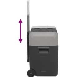 vidaXL Cocina Y Comedor-Nevera con ruedas y adaptador polipropileno negro y gris 30 L