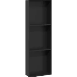 vidaXL Fontanería-Nichos de Ducha Negro 92 x 32 x 10 cm Acero inoxidable
