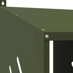 vidaXL Nido para gallinas con 4 compartimentos de metal Verde oliva New