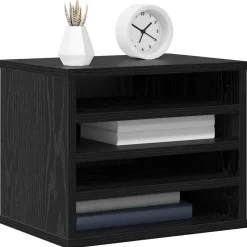 vidaXL Organizador de Escritorio 36 x 26 x 29,5 cm Roble negro Discount