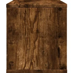 vidaXL Organizador de escritorio madera 36x26x29,5 cm Roble ahumado Discount