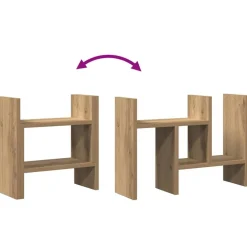 vidaXL Organizador de Escritorio Roble artesanal 34,5 x 15,5 x 35,5 cm Roble artisan Best