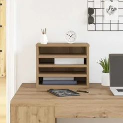 vidaXL Organizador de Escritorio Roble artesanal 36 x 26 x 29,5 cm Roble artisan Clearance