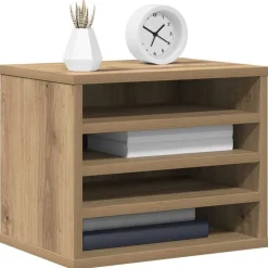 vidaXL Organizador de Escritorio Roble artesanal 36 x 26 x 29,5 cm Roble artisan Clearance