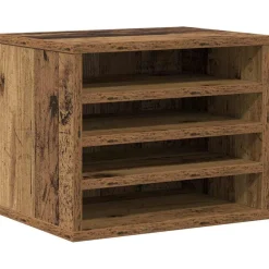 vidaXL Organizador de Escritorio Madera vieja 36 x 26 x 29,5 cm Madera envejecida Outlet