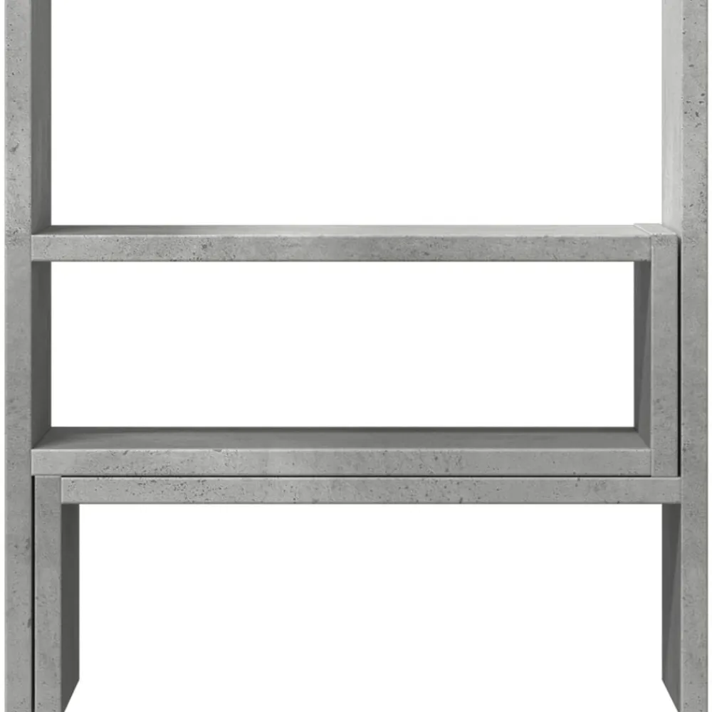 vidaXL Electrónica-Organizador de escritorio ajustable gris hormigón 40x17x41 cm
