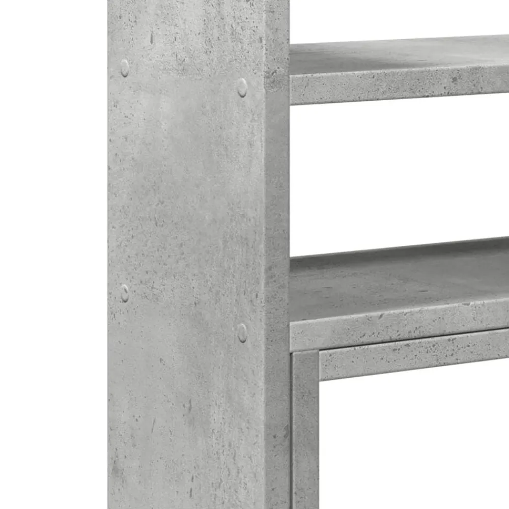 vidaXL Electrónica-Organizador de escritorio ajustable gris hormigón 40x17x41 cm