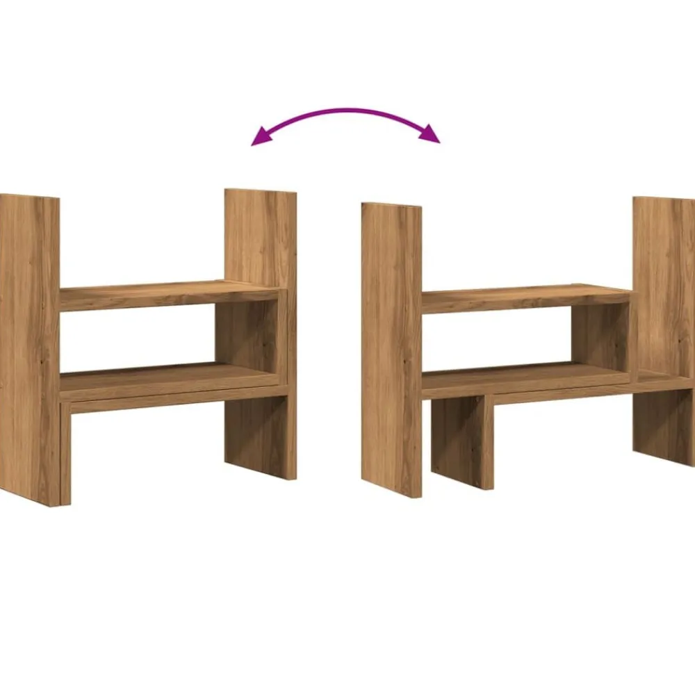 vidaXL Organizador de escritorio ajustable roble artisian 40x17x41 cm Roble artisan Online