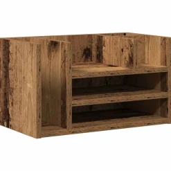 vidaXL Material De Oficina-Organizador de Escritorio Madera vieja 44,5 x 24 x 25 cm