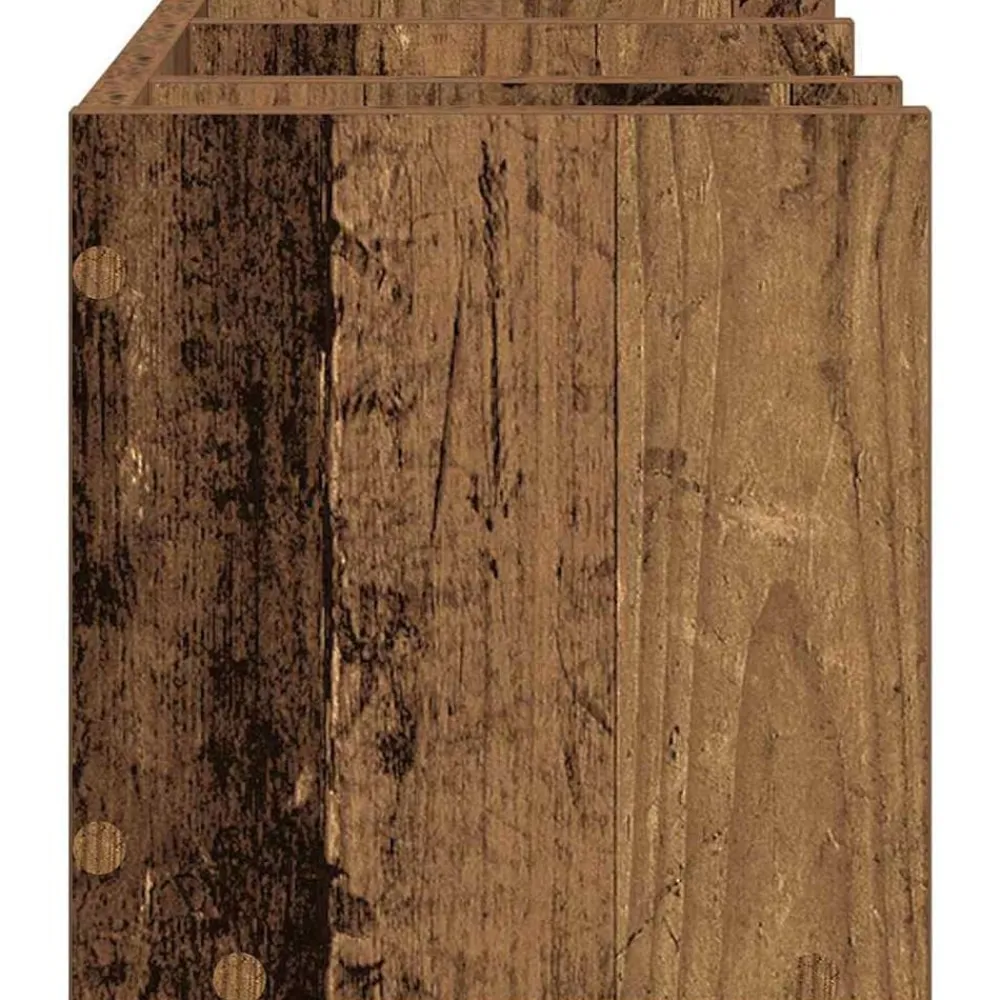 vidaXL Material De Oficina-Organizador de Escritorio Madera vieja 44,5 x 24 x 25 cm