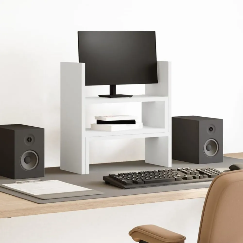 vidaXL Electrónica-Organizador de escritorio ajustable madera 40x17x41 cm