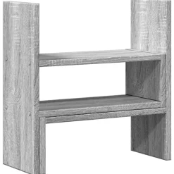 vidaXL Organizador escritorio ajustable madera 40x17x41 cm Gris sonoma Online