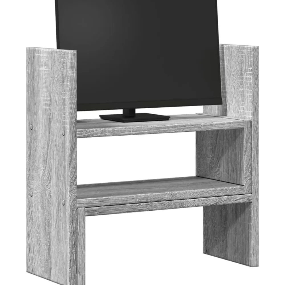 vidaXL Organizador escritorio ajustable madera 40x17x41 cm Gris sonoma Online