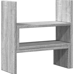 vidaXL Organizador escritorio ajustable madera 40x17x41 cm Gris sonoma Online