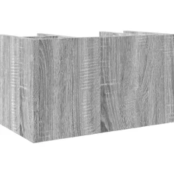 vidaXL Material De Oficina-Organizador escritorio madera ingeniería gris 44,5x24x25 cm
