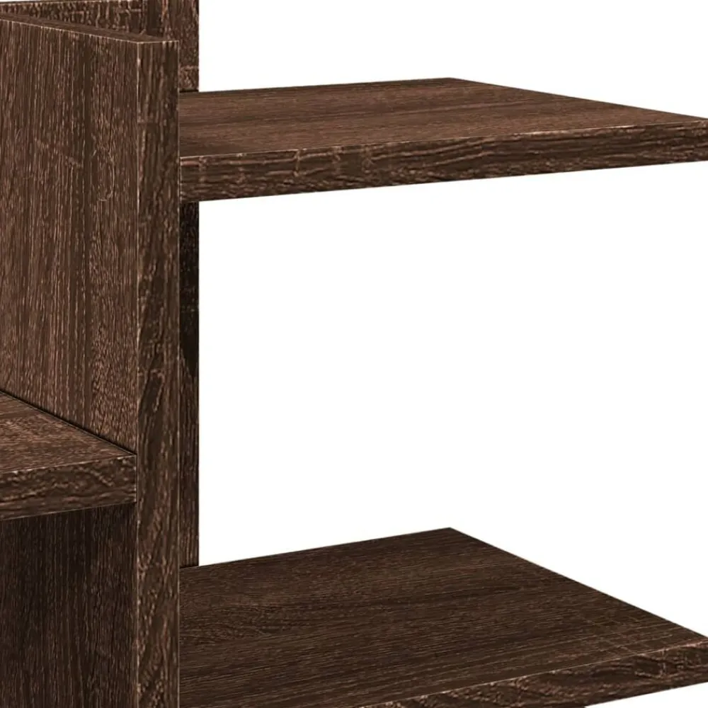 vidaXL Material De Oficina-Organizador escritorio madera ingeniería marrón 49x20x52,5 cm