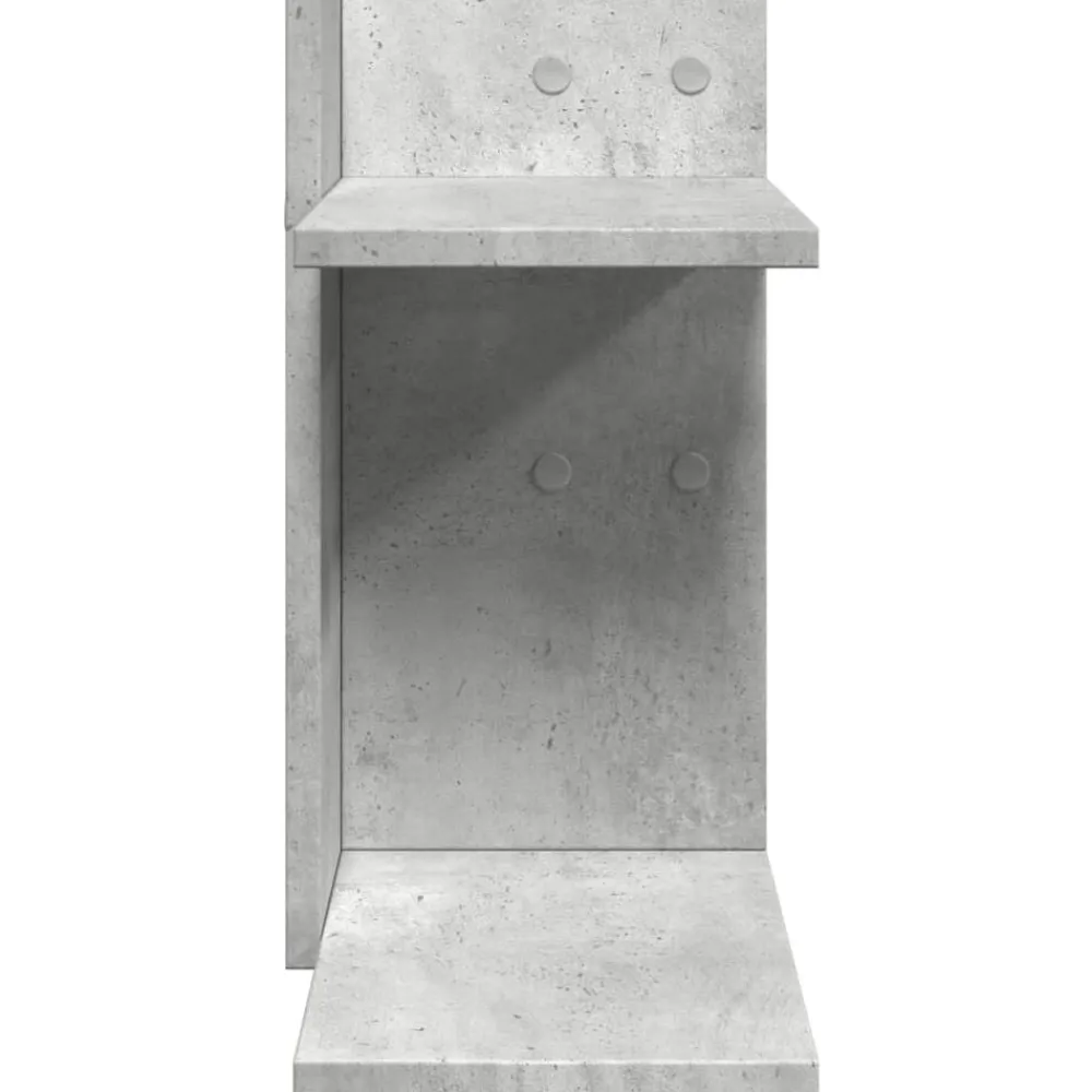 vidaXL Material De Oficina-Organizador escritorio madera ingeniería hormigón 42x21,5x42 cm