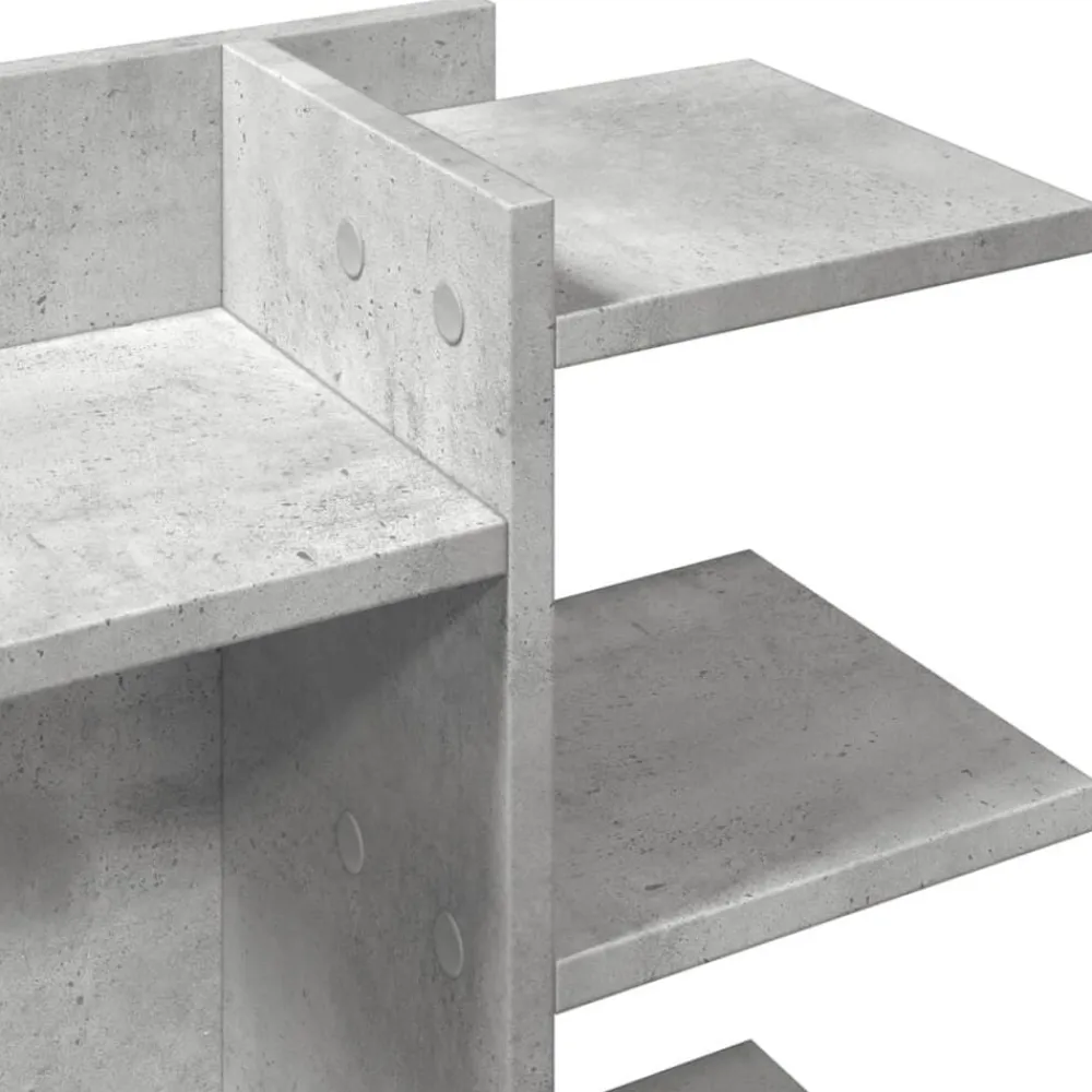 vidaXL Material De Oficina-Organizador escritorio madera ingeniería hormigón 42x21,5x42 cm