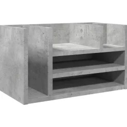 vidaXL Organizador escritorio madera ingeniería hormigón 44,5x24x25 cm Gris hormigón Best