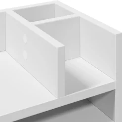 vidaXL Organizador escritorio madera ingeniería hormigón 44,5x24x25 cm Gris hormig&oacute;n Best
