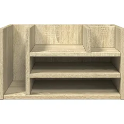 vidaXL Organizador escritorio madera color 44,5x24x25 cm Roble Sonoma Discount