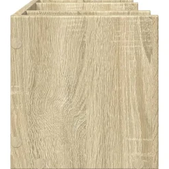 vidaXL Organizador escritorio madera color 44,5x24x25 cm Roble Sonoma Discount