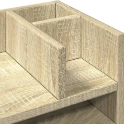 vidaXL Organizador escritorio madera color 44,5x24x25 cm Roble Sonoma Discount