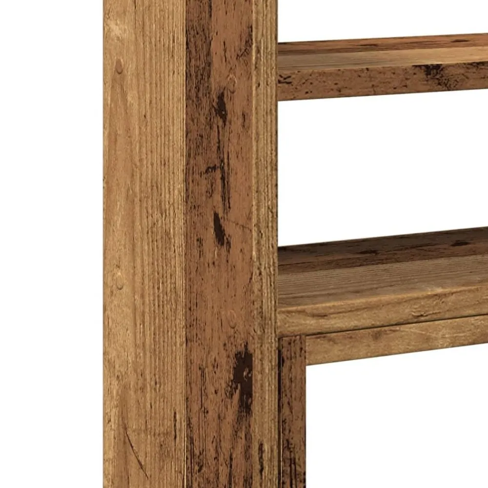 vidaXL Electrónica-Organizador escritorio ajustable madera envejecida 40x17x41 cm