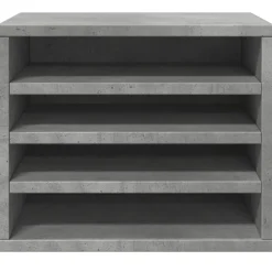 vidaXL Material De Oficina-Organizador escritorio madera ingeniería hormigón 36x26x29,5 cm