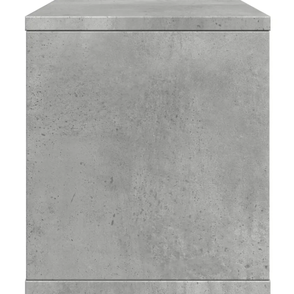 vidaXL Material De Oficina-Organizador escritorio madera ingeniería hormigón 36x26x29,5 cm