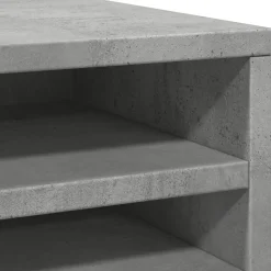 vidaXL Material De Oficina-Organizador escritorio madera ingeniería hormigón 36x26x29,5 cm