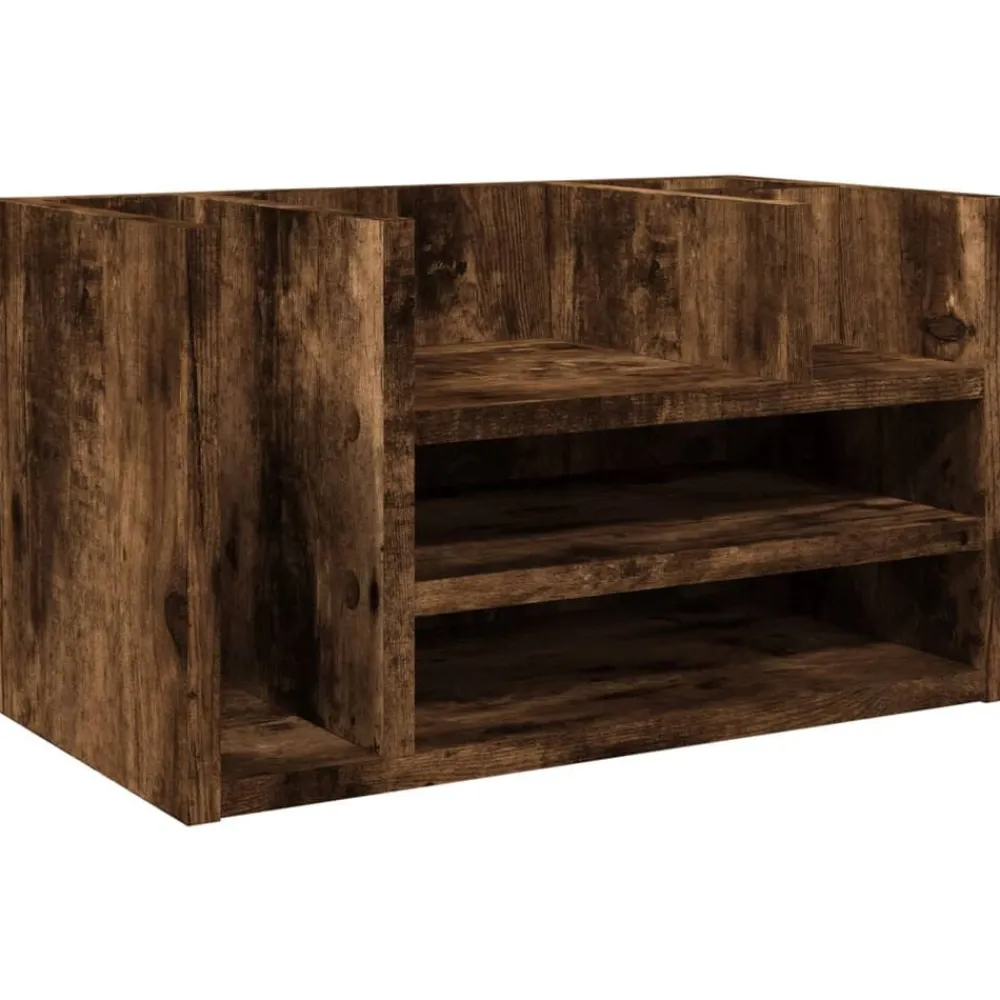 vidaXL Material De Oficina-Organizador escritorio madera 44,5x24x25 cm