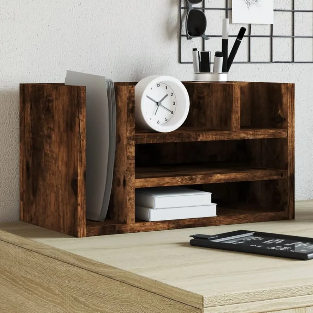 vidaXL Material De Oficina-Organizador escritorio madera 44,5x24x25 cm