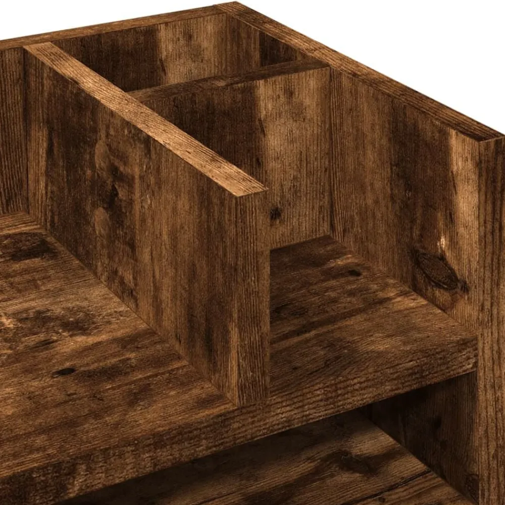 vidaXL Material De Oficina-Organizador escritorio madera 44,5x24x25 cm