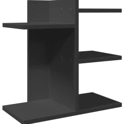 vidaXL Organizador escritorio madera ingeniería 42x21,5x42 cm Negro New