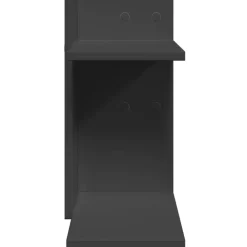vidaXL Organizador escritorio madera ingeniería 42x21,5x42 cm Negro New