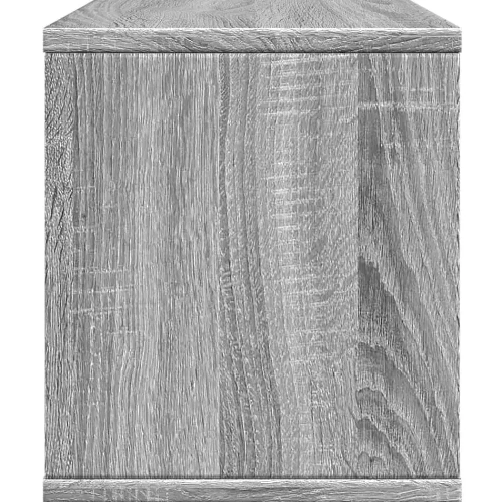 vidaXL Material De Oficina-Organizador escritorio madera ingeniería gris 36x26x29,5 cm